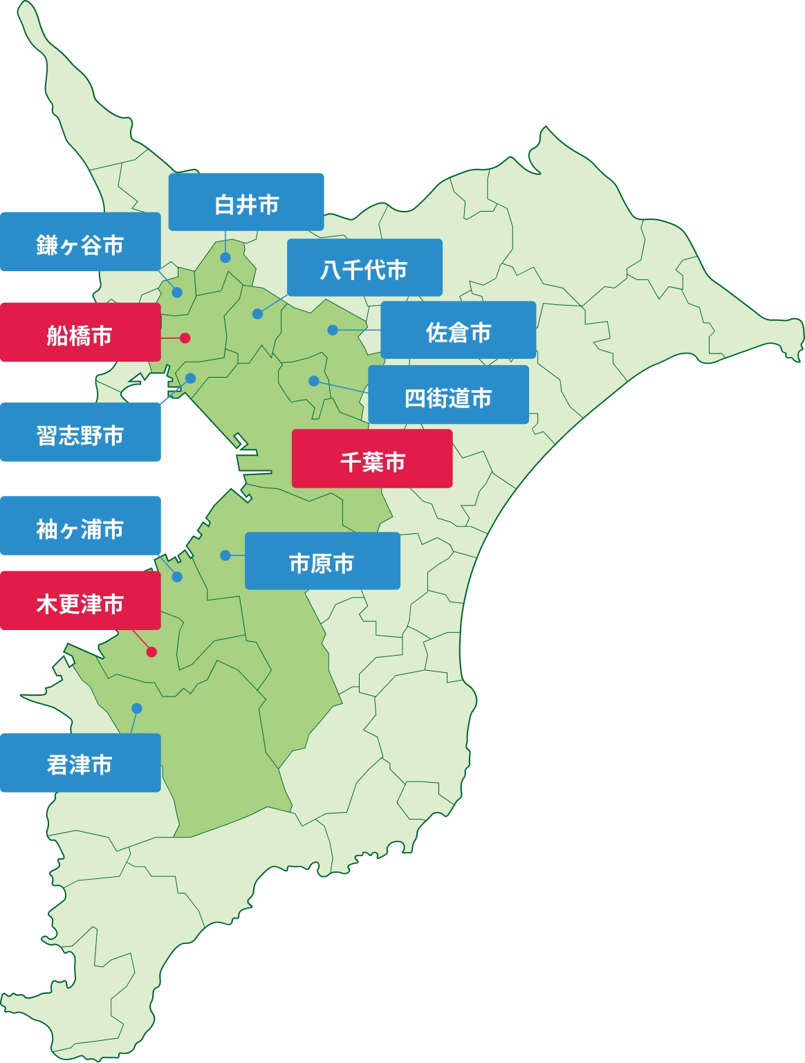 対応エリアを限定し、地域密着で丁寧なサポートを行っています。